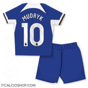 Chelsea Mykhailo Mudryk #10 Prima Maglia Bambino 2023-24 Manica Corta (+ Pantaloni corti)